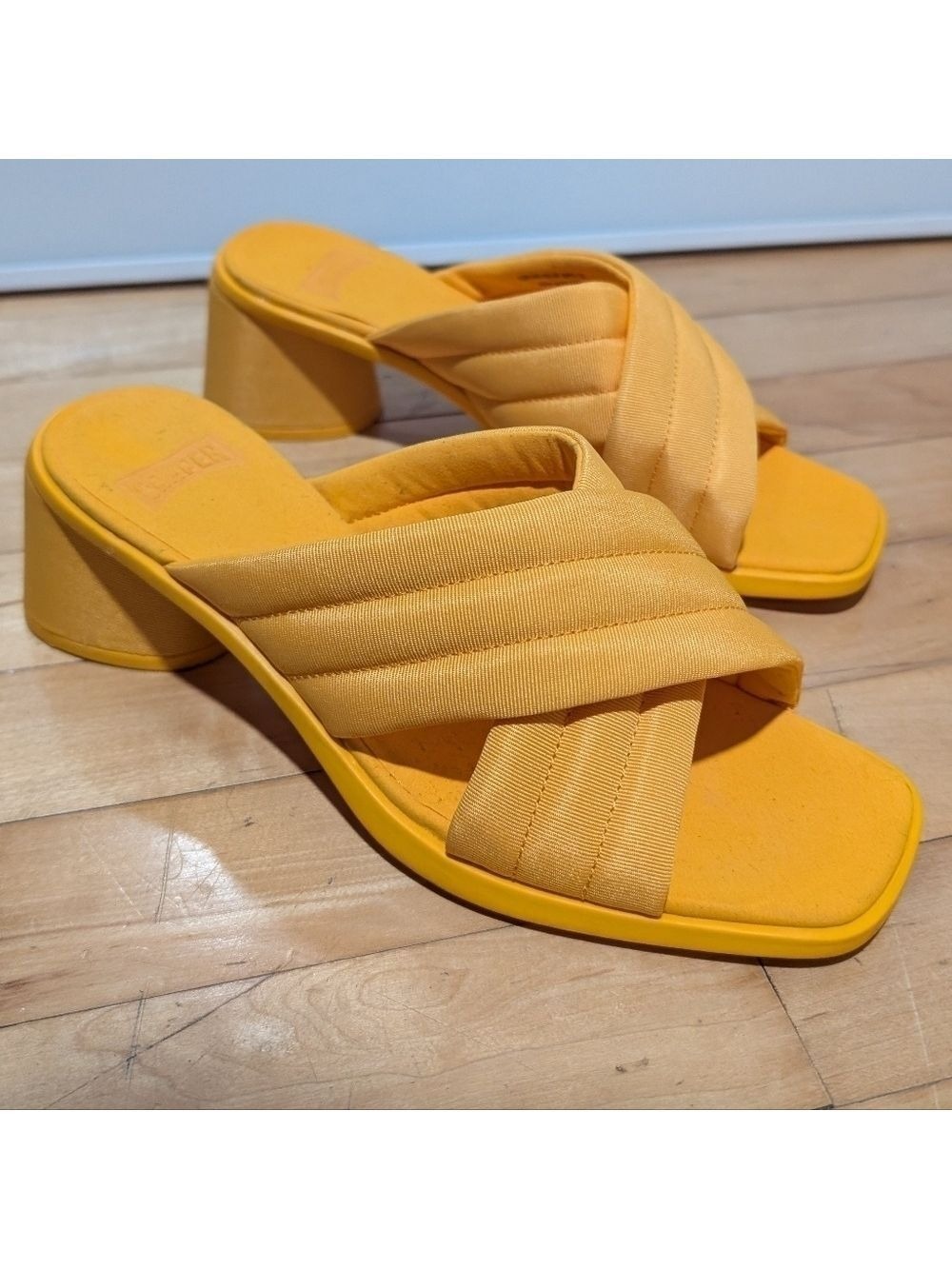 NWT Camper | Kiara Crossover-strap Sandals In Orange (38/7.5)